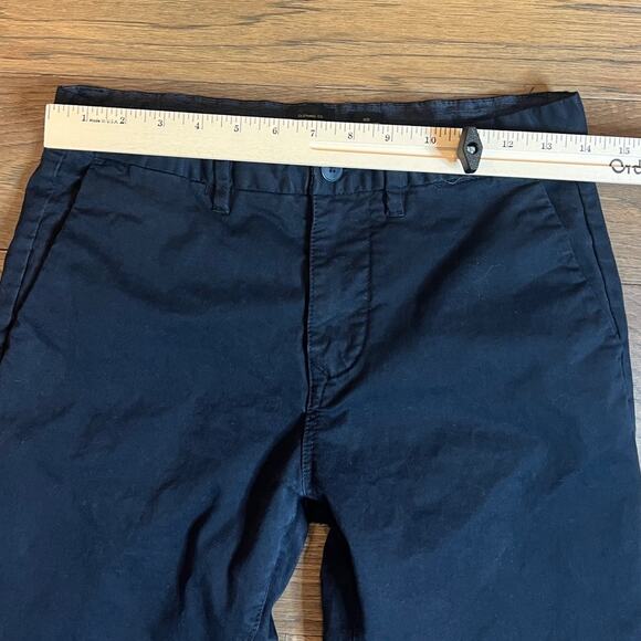 Dark Blue Chinos Pants, Casual Style, Straight Leg, Cotton Blend, Men‎ - Picture 2 of 5